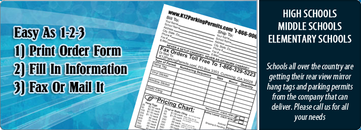 Order Your School Parking Permits With Us.