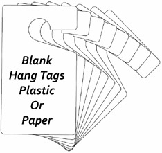 Blank Plastic Hang Tags and Blank Paper Hang Tags