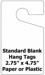 Standard Size Vertical Blank Hang Tags - 2.75" x 4.75"